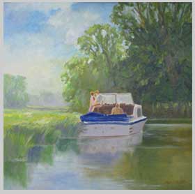 White Cruiser on the River Wey