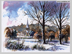 Godalming Church in the snow, Stephen Goddard