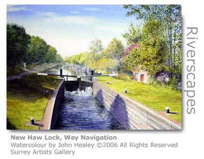 John Healey's watercolour of New Haw Lock