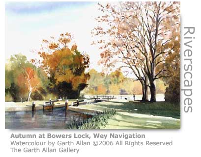 Garth Allan Watercolour of Bowers Lock