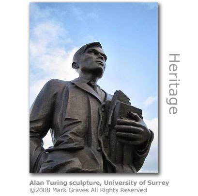 Alan Turing sculpture University of Surrey by Mark Graves