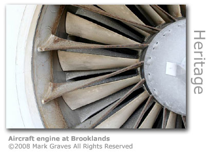 Aircraft engine at Brooklands by Mark Graves
