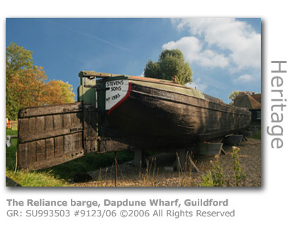 The Reliance barge Dapdune Wharf