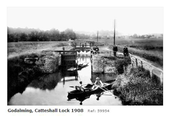 Farncombe near Godalming Catteshall Lock 1908