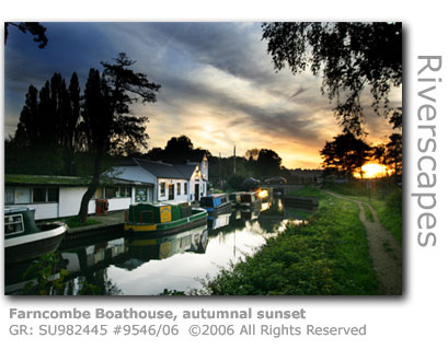 Farncombe Boathouse - autumnal sunset