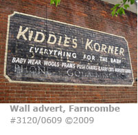 Old wall retail advertisement in Farncombe