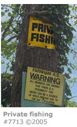 PRIVATE FISHING SIGN