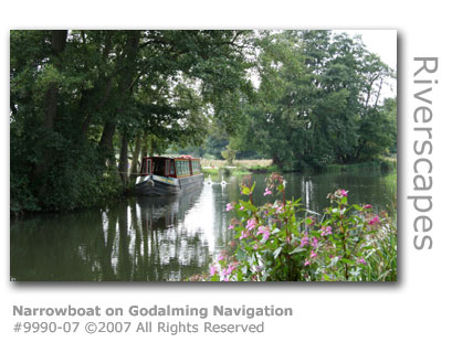 Narrowboat on Godalming Navigation