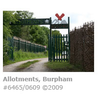Allotment entrance Burpham, Guildford