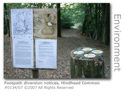 Footpath diversion notices, Hindhead Tunnel